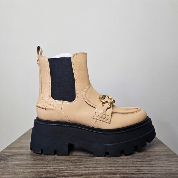 Circus NY By Sam Edelman Women's Brooks Boots Size 9.5 Blonde Patent NWT - Picture 2 of 6